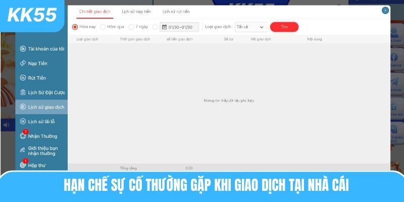 Hạn chế sự cố thường gặp khi giao dịch tại nhà cái